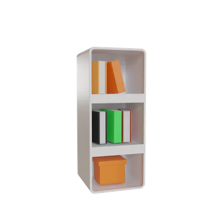 Bookshelf  3D Illustration
