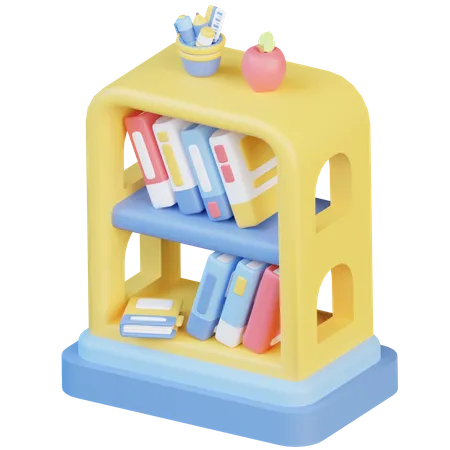 Bookshelf 3D Icon