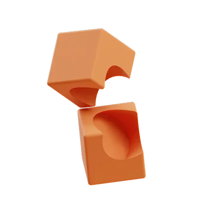 Boolean Cubes 3D Icon