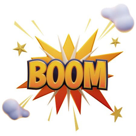 BOOM-Aufkleber  3D Icon