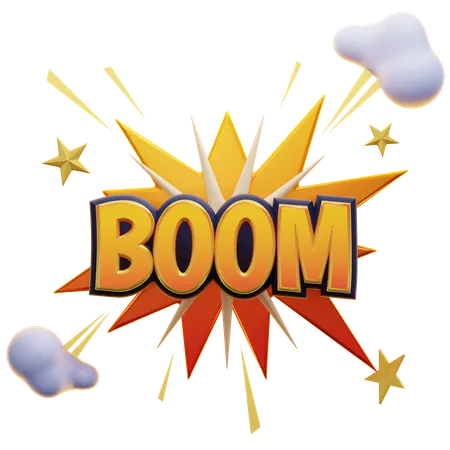 BOOM-Aufkleber  3D Icon