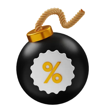 Hot Sale Boom Discount Black Friday 3 D Icon Illustration Vector Happy Shopping With Discount And Hot Sale 3D Icon