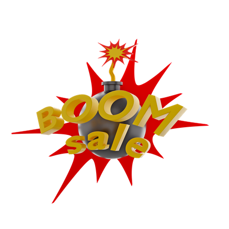 Boom Sale  3D Icon