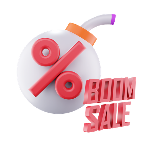 Boom Sale  3D Icon