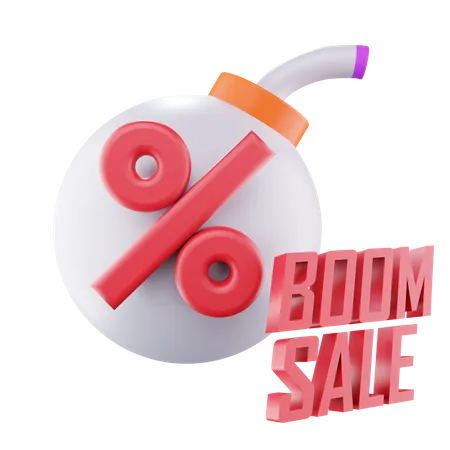 Boom Sale  3D Icon
