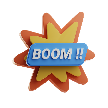 Boom Speech Bubble  3D Icon