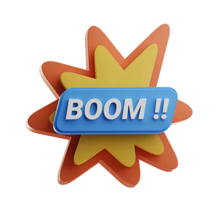 Boom Speech Bubble  3D Icon