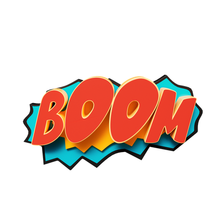 Boom Sticker  3D Sticker