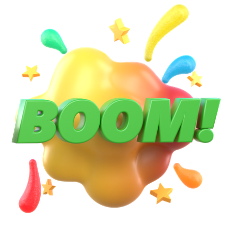 Boom Sticker  3D Sticker