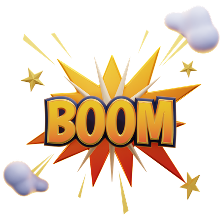 Boom Sticker  3D Icon