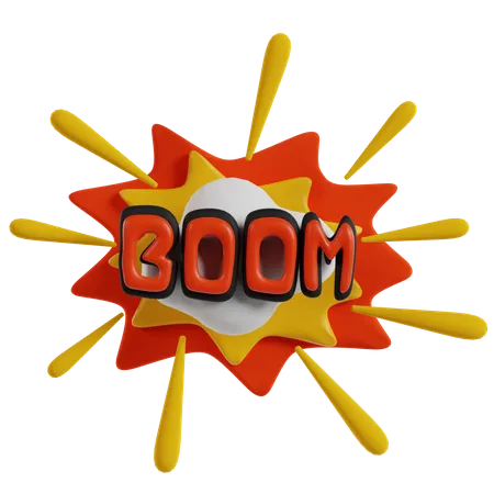 Boom Sticker  3D Icon