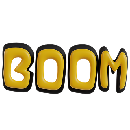 Boom Sticker  3D Icon