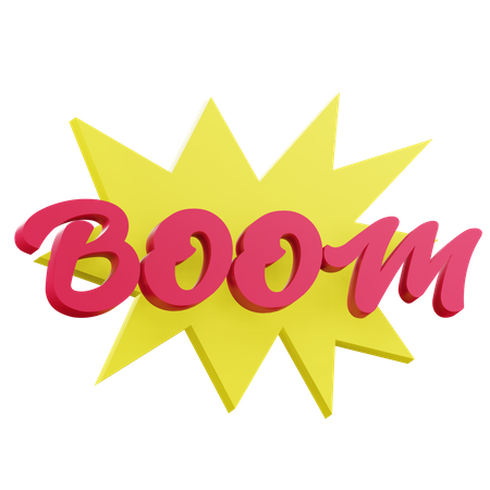 Boom Sticker  3D Icon