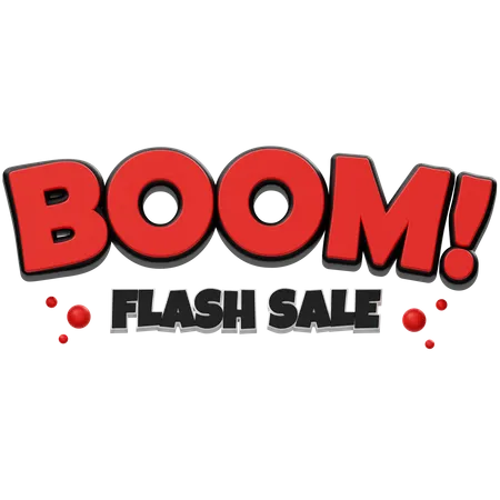Vente flash boom  3D Icon