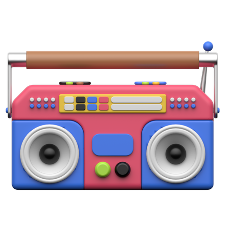 붐박스  3D Icon