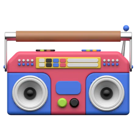 붐박스  3D Icon