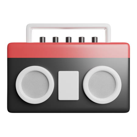 붐박스  3D Icon