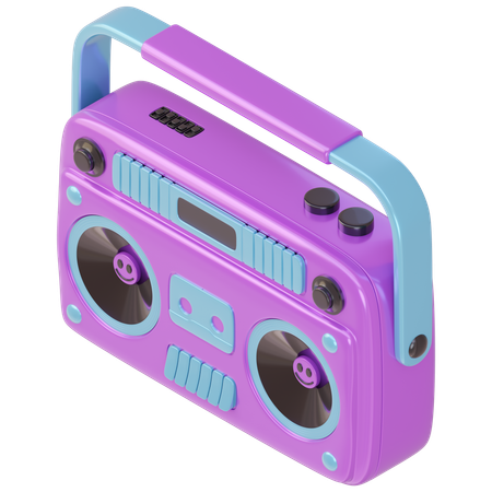 Boombox con pegatinas  3D Icon