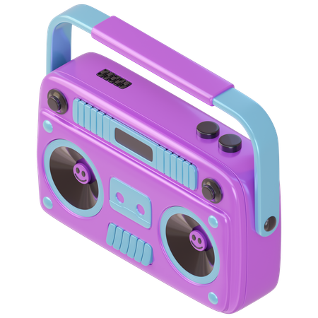 Boombox mit Aufklebern  3D Icon