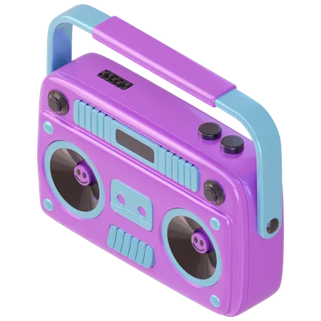 Boombox mit Aufklebern  3D Icon