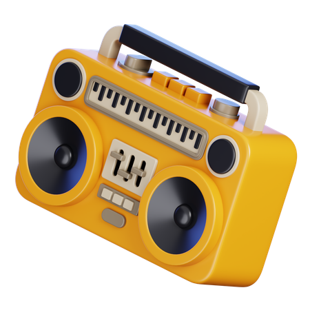 Equipo de música retro  3D Icon