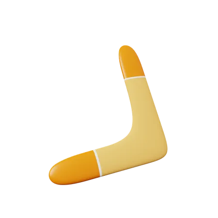 3 D Illustration Of Boomerang Simple Icon 3D Illustration
