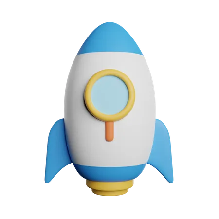 Boost Rocket Flying 3D Icon