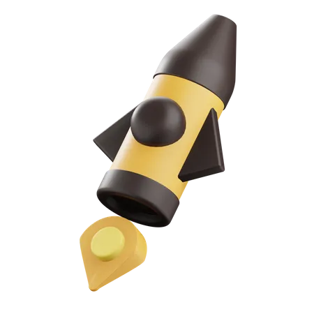 Boost Rocket 3 D Icon Illustration 3D Icon