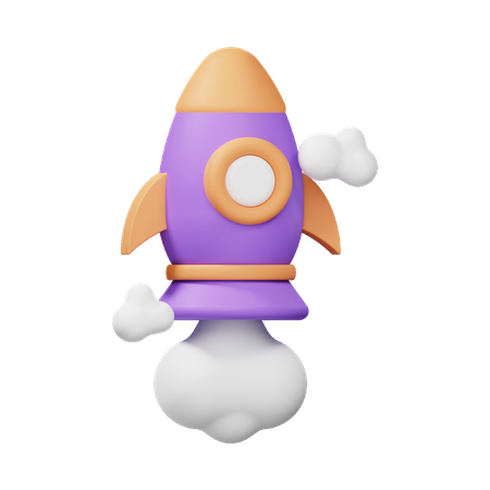 Boost-Rakete  3D Icon