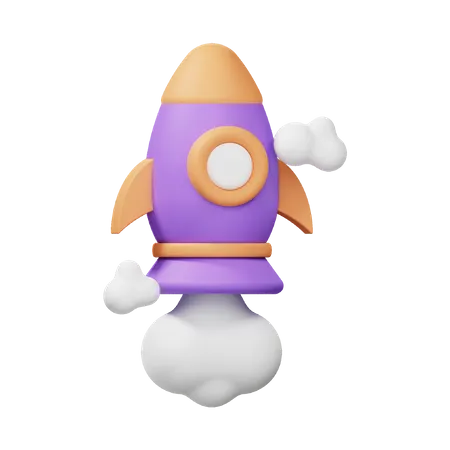 Boost Rocket 3 D Icon Design 3D Icon
