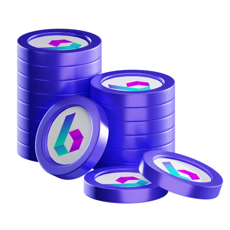 Bora Coin Stacks  3D Icon