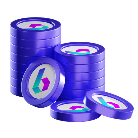 Bora Coin Stacks  3D Icon