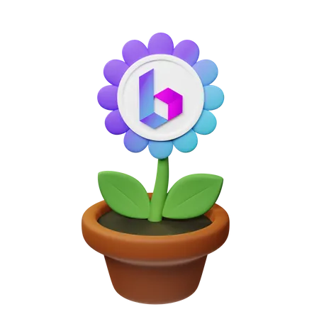 Bora Crypto Plant Pot  3D Icon