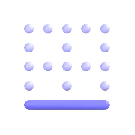 Bordure inférieure  3D Icon