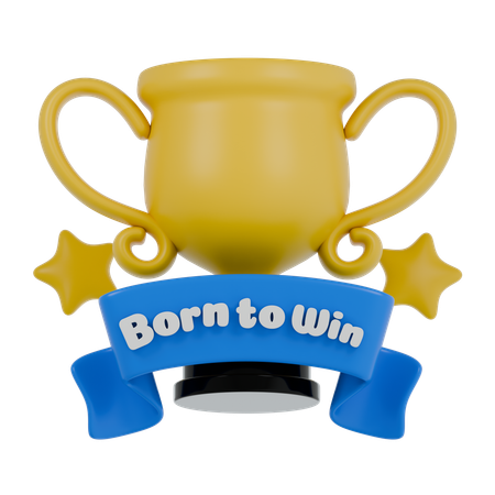 Born to Win  3D Sticker