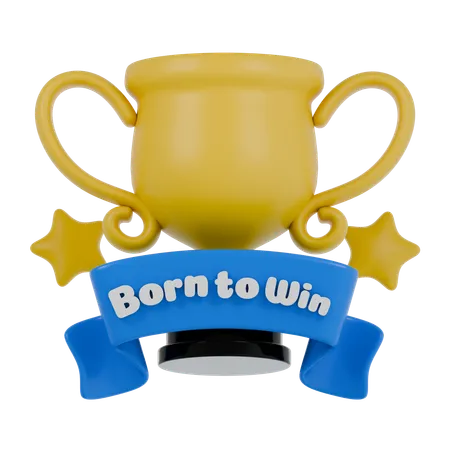 Born to Win  3D Sticker