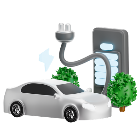 Borne de recharge verte  3D Icon