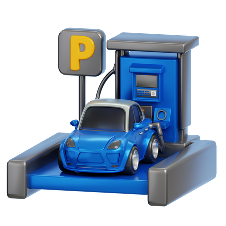 Borne de recharge pour voiture  3D Icon