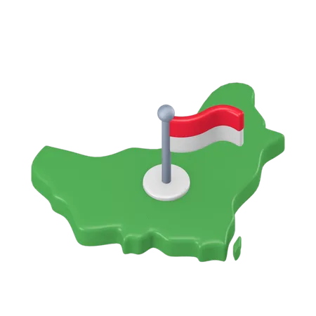 Borneo Island  3D Icon