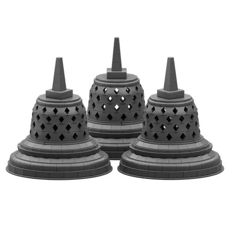 Borobudur Temple  3D Icon