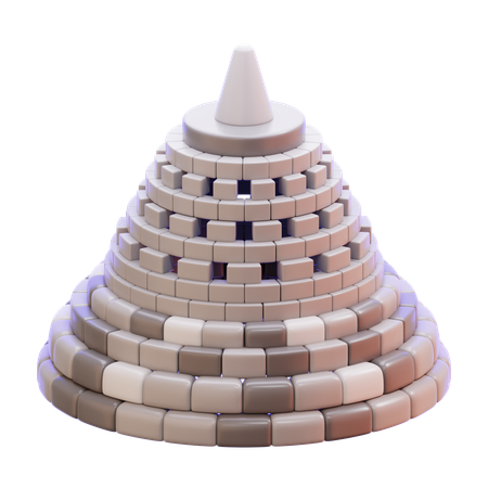 Borobudur Temple  3D Icon