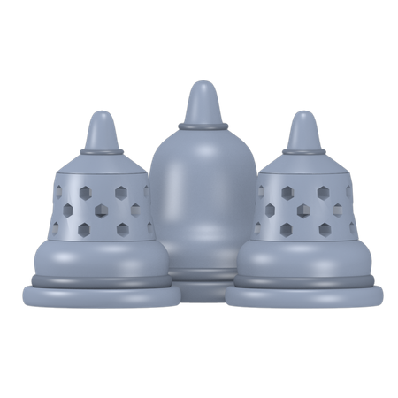 Borobudur Temple  3D Icon