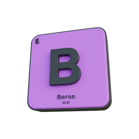 Boron  3D Illustration