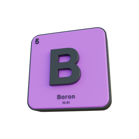 Boron  3D Illustration