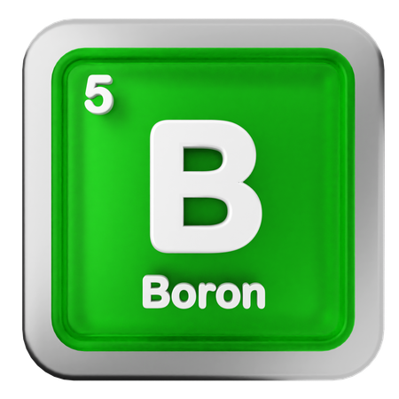 Boron Periodic Table  3D Icon