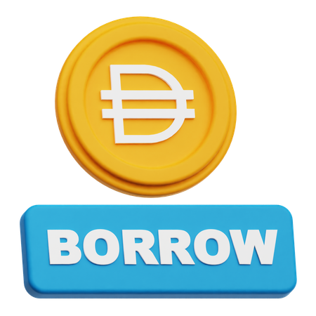 Borrow Dai Token  3D Icon