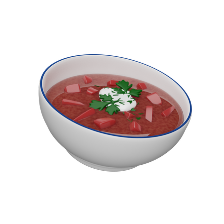 Borscht ucraniano  3D Icon
