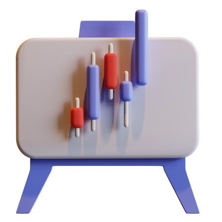 Aktienmarktdiagramm  3D Icon