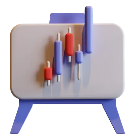 Aktienmarktdiagramm  3D Icon