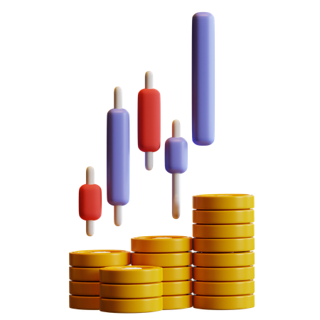 Aktienmarktdiagramm  3D Icon